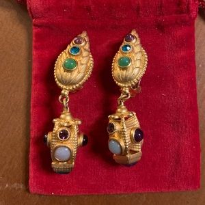 Vintage Natasha Stambouli 24k Plated Semi Precious